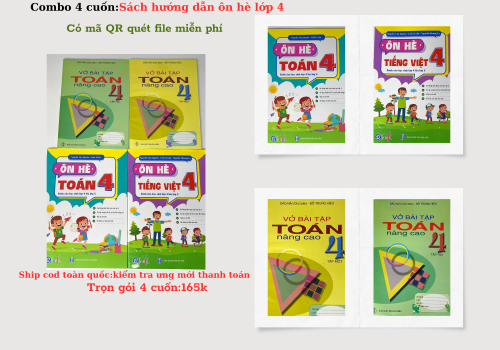 BỘ SÁCH ÔN HÈ LỚP 4 TIẾNG VIỆT VÀ TOÁN TỪ CƠ BẢN ĐẾN  NÂNG CAO