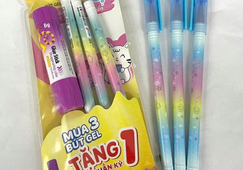 Bút gel xanh Thiên Long - TP - GEL039 - 3 cái/vỉ mực tím