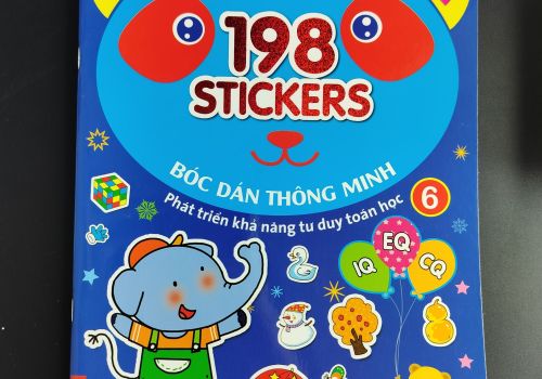 Sách - 198 sticker - Bóc dán hình thông minh - Phát triển khả năng tư duy toán học IQ EQ CQ (5-6 tuổi)