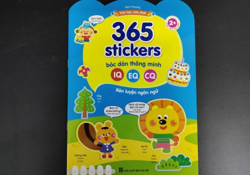 Sách - 365 stickers Bóc dán thông minh song ngữ Việt Anh dành cho trẻ từ 2-6 tuổi - RÈN LUYỆN NGÔN NGỮ