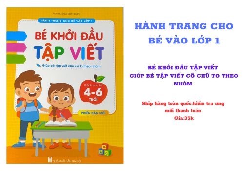 BÉ KHỞI ĐẦU TẬP VIẾT(4-6 TUỔI)