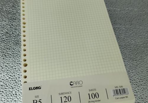 Ruột caro sổ còng nhựa 26 chấu B5 100 tờ Klong MS546