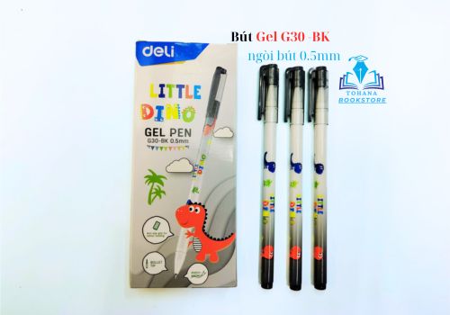 Bút Gel Học Sinh Deli 0.5mm G30- Chất Lượng Mực An Toàn Chất Lượng Cao Hoạt Hình Cute