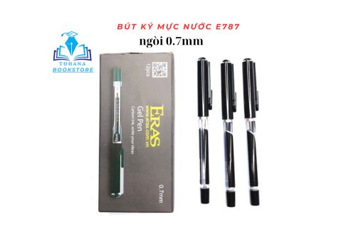 Bút Ký Mực Nước 0.7mm - Eras E787 / E788 2 Màu Xanh - Đen Phù Hợp Với Ghi Chép, Ký Tên
