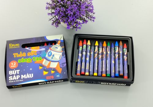 bút sáp 12 màu Eras E570