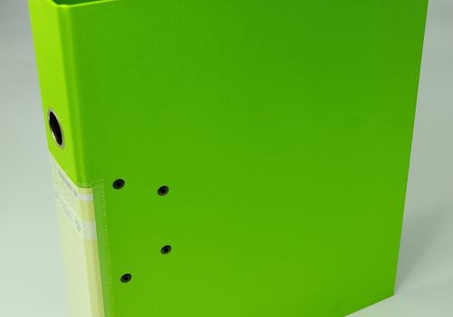 bài còng 5cm khổ F màu xanh lá 2101F