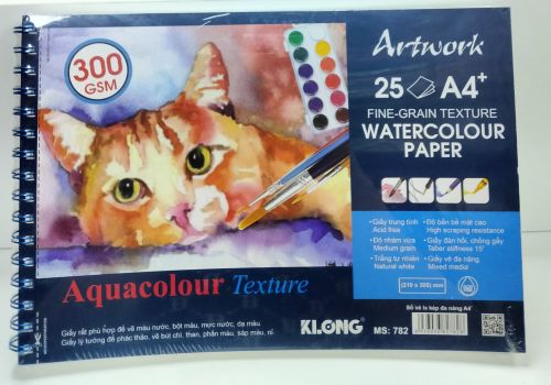 Vở vẽ màu nước lò xo cao cấp Klong - MS782