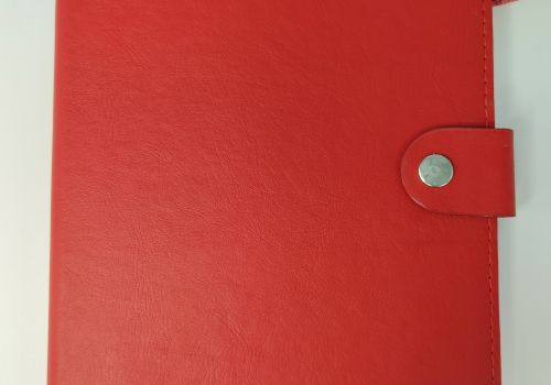 Sổ da K54 khuy bấm đỏ