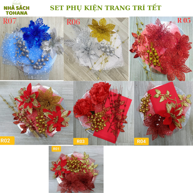 combo 2 set trang trí tết